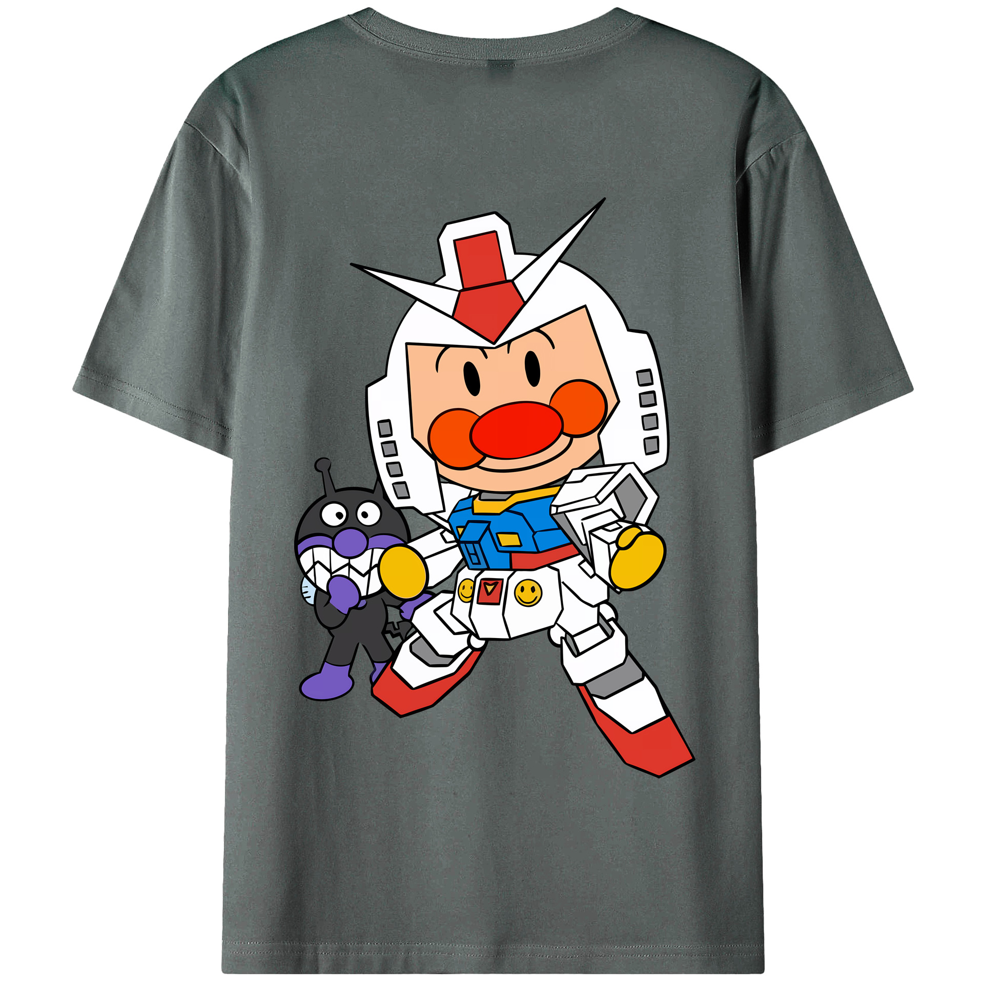 （画像用） アンパンマン Anpanman 綿100％半袖Tシャツ（背面プリント）